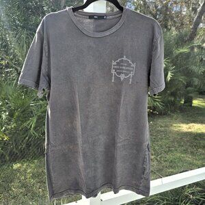 Obey Fade Washed Graphic Short Sleeve Tee - Gray - Size M